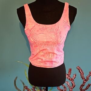 Lilly Pulitzer Tropical Print Pink Top